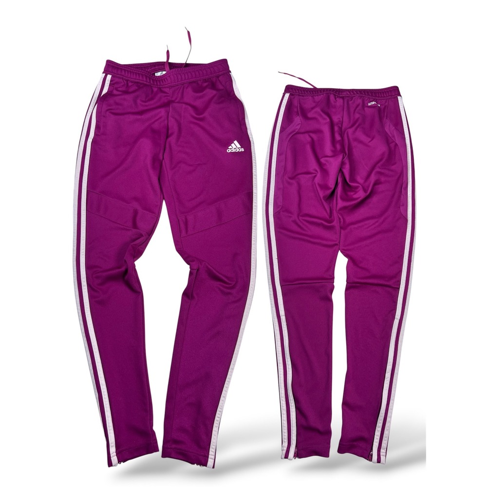 Adidas Womens Tiro 21 Track Pants Power Berry Purple White Stripes XS GQ1039